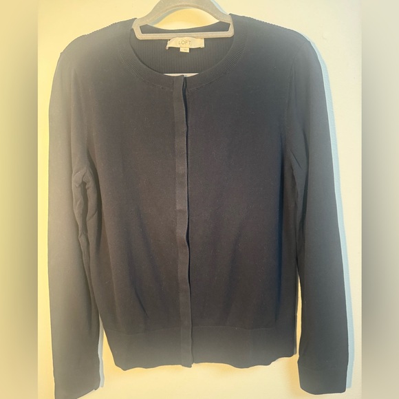 Ann Taylor Loft Classic Navy Cardigan - Picture 2 of 8